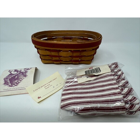 Longaberger Other - Longaberger 1994 Sweetheart Be Mine Basket, Liner, Protector Combo 18601